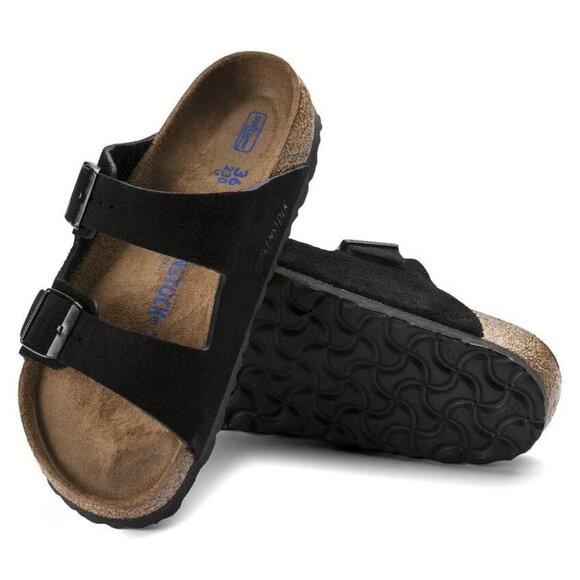 Birkenstock Arizona Soft Footbed Sandal – Black Suede main image 5